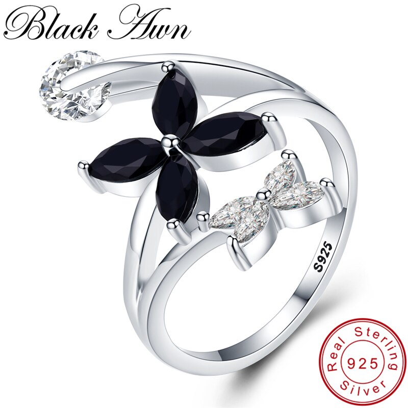 [BLACK AWN] Cute 925 Sterling Silver Jewelry Zirc..